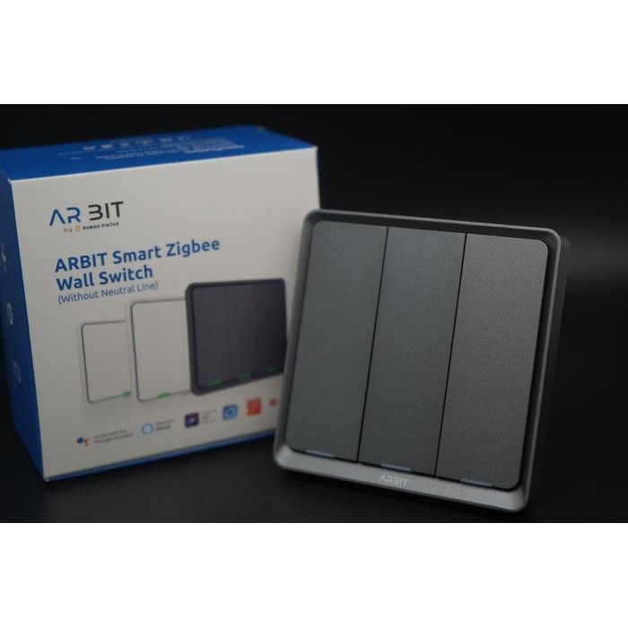 qez7- Arbit Smart Home Zigbee Wall Switch 3 Gang Without Neutral Line Tuya