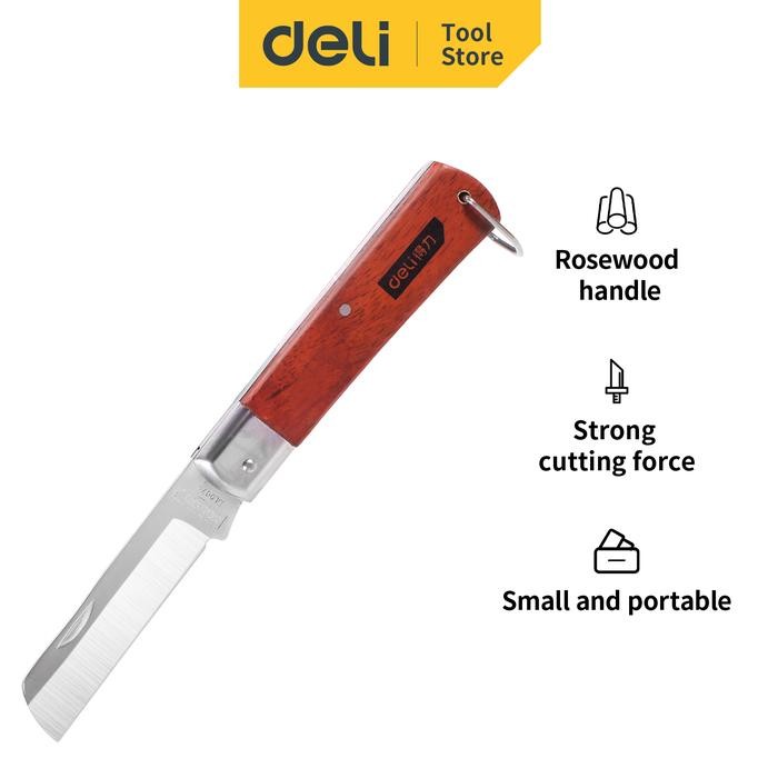 Sale Deli Electrician Knife/ Pisau Kabel Lurus Dan Bengkok 200Mm Dl00X0
