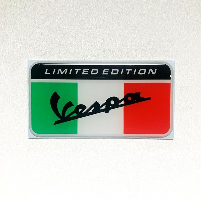 Stiker VESPA LIMITED EDITION Emblem Timbul Lentur 3D Terbaru