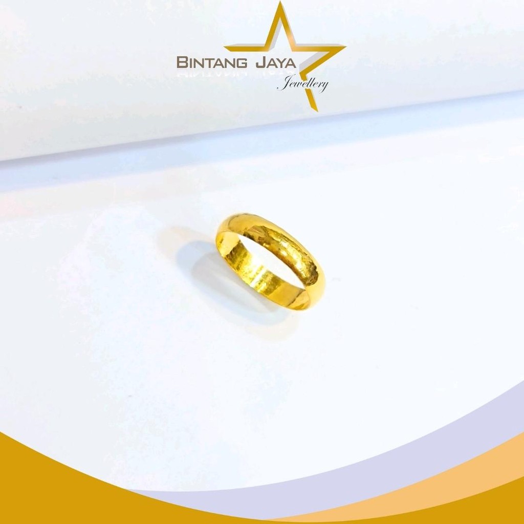 Cincin Emas - LM Belah Rotan No 8 TA - Kadar LM99 - Berat 5gr - Ukuran Standar - Motif Rotan Stylish