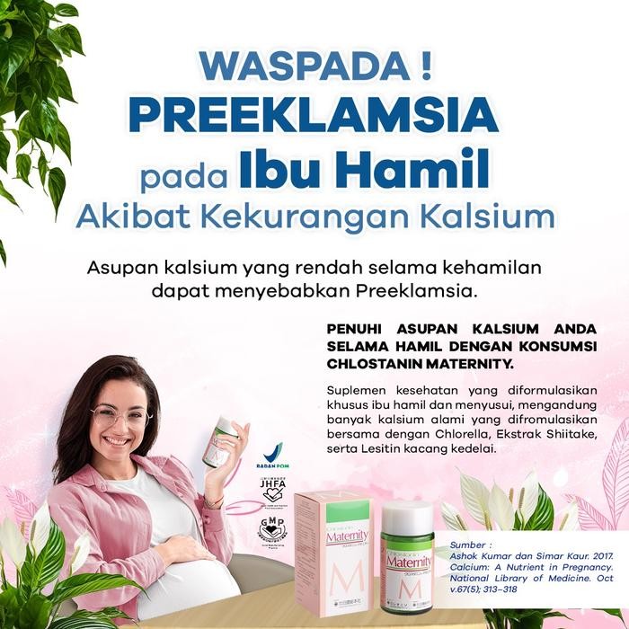 Terbaru Chlostanin Maternity + Kalsium Ibu Hamil + Suplemen Ibu Hamil + Kompak