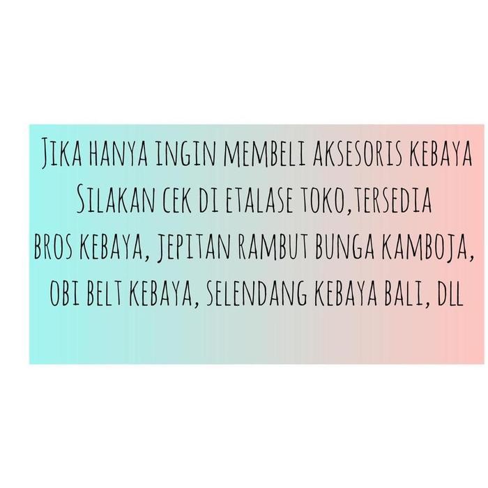 ORIGINAL Baju Kebaya Anak Perempuan Pakaian ATradisional Bali Jawa Set Kebaya Kutubaru Bayi Balita