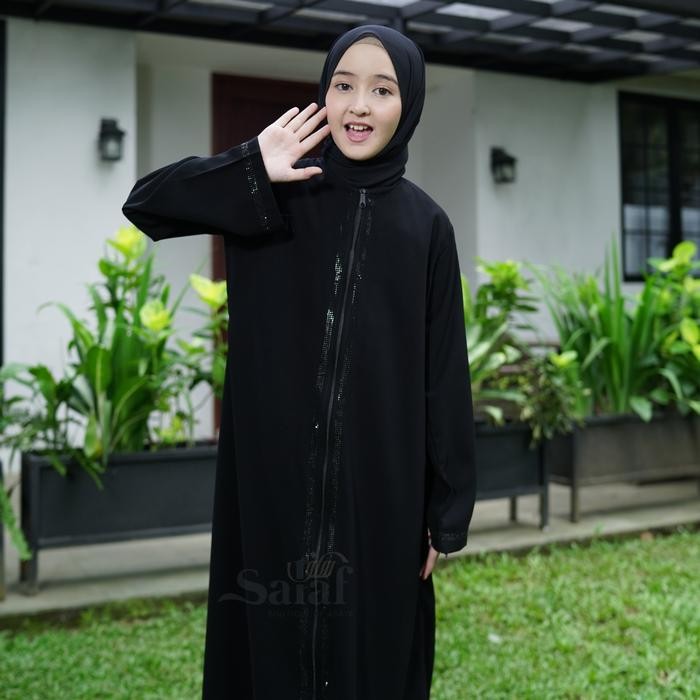 KirimCpT- Salaf Boutique Of Abaya Abaya Gamis Hitam Turkey Kombinasi Mata Dress Muslim Syari