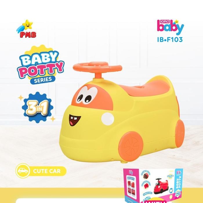 IORA BABY IB-F103 PMBTOYS BABY POTTY KARAKTER TOILET TRAINING ANAK PISPOT ANAK PORTABLE (TERBAIK)