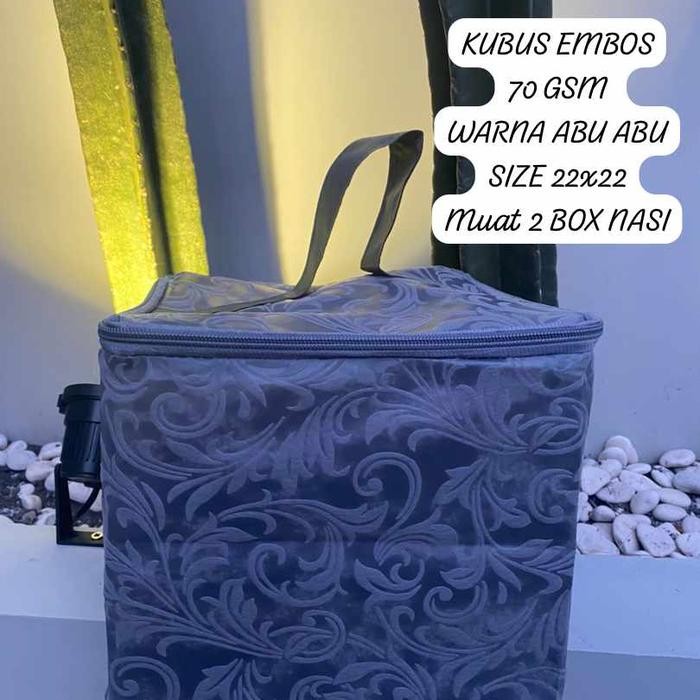 AtKqita- Harga Lusin Isi 12 Biji- Tas Hajatan Mewah Kubus Embos Texture Size 22