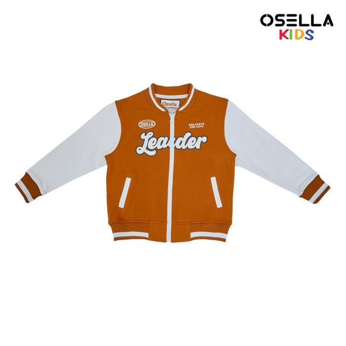 BERKUALITAS [NEW] Osella Kids Earth Collection Varsity Jacket In Brown 2262400155 Jaket Anak