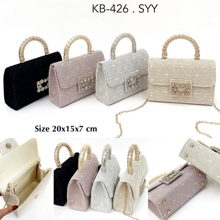 Tas Pesta Brukat Formal Handbag Wanita Kondangan KB-426