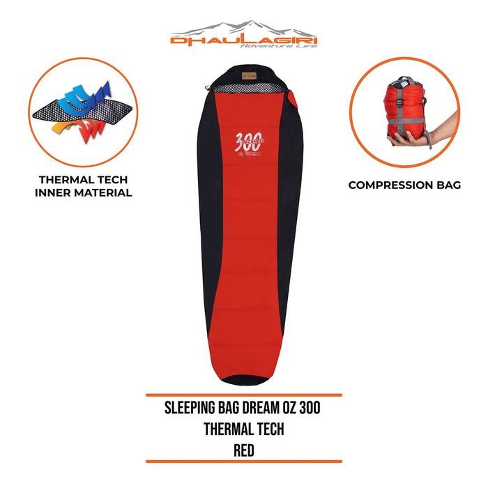 Sleeping Bag Dreamoz 300 Dhaulagiri SB Gunung With Themal Tech Hangat Tidur Tas Camping