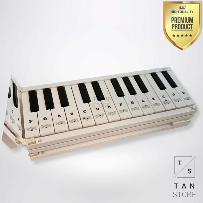 pf2j- Sticker Label Tuts Piano Keyboard Premium Tidak Berbekas