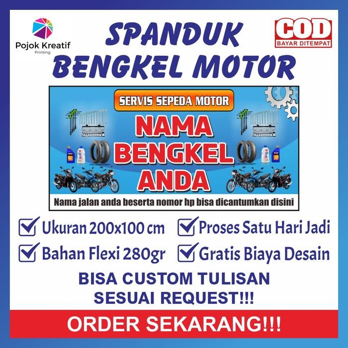 DISKON Spanduk Sepanduk Bener Banner Baner Benner Backdrop Promosi Warung Warkop Wg Makanan Bakso