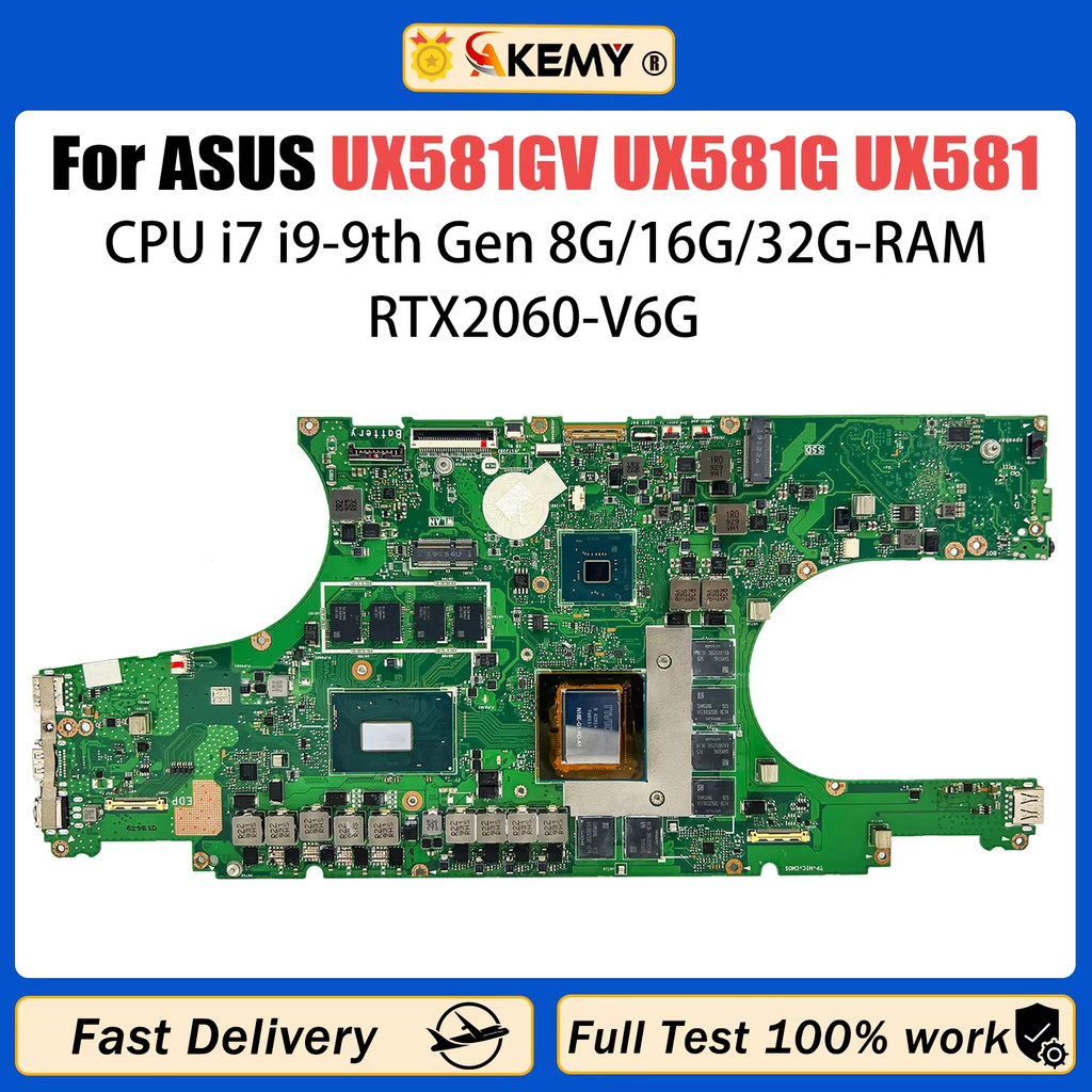 Casing Laptop AKEMY UX581GV Mainboard For ASUS Zenbook Pro Duo UX581G Laptop Motherboard CPU CPU i7 