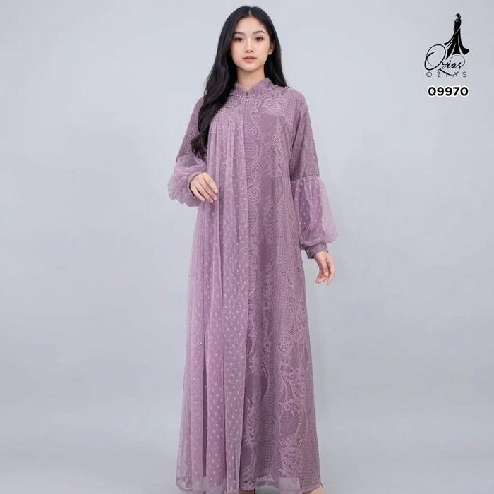 GAMIS BROKAT HARUKA OZIAS 09970 LD 105 I Gamis Fashion Muslimah I Gamis Wanita Cantik Panjang Santai