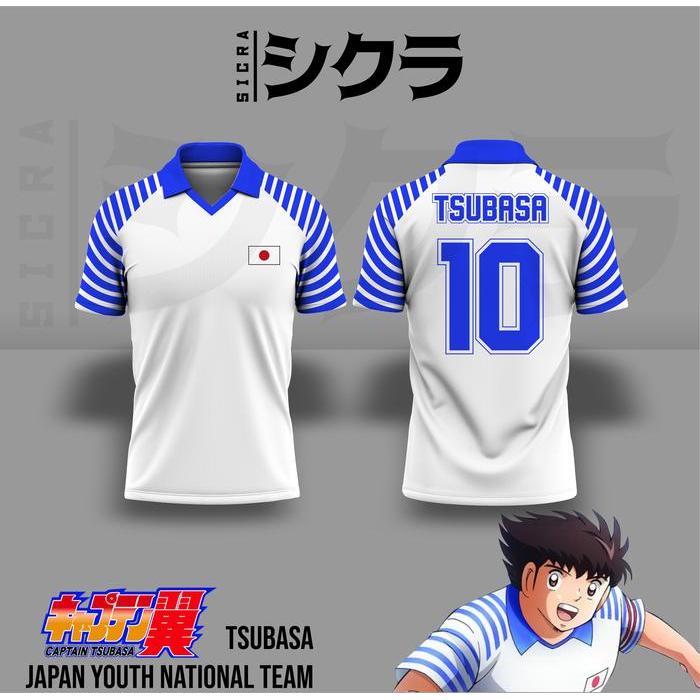 Jersey Anime Tsubasa All Japan Youth National Team Timnas Muda Jepang Terbaru 