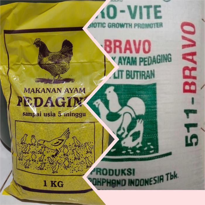 Pakan Anak Ayam Kampung/Bangkok PUR 511 Repack (1Kg),Ayam Pedaging
