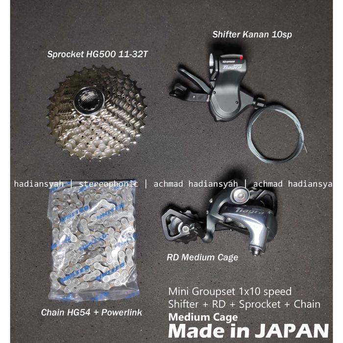 Mini Groupset Tiagra 4700 10 Speed .. Shifter Rd Medium Sprocket Chain