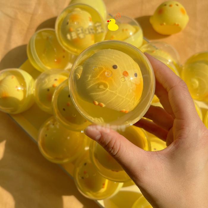 NEW SQUISHY GACHAPON ANAK PIYO & PEACH LUCU SLOW RISING MAINAN KAPSUL MINI COLLECTIBLE, HADIAH ANAK