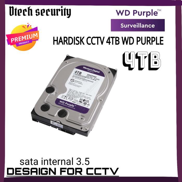 HARDISK WD PURPLE 4TB / HARDISK CCTV 4 TERA INTERNAL BERGARANSI
