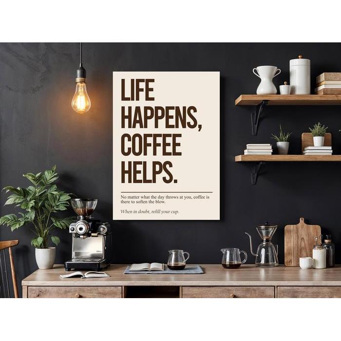 Promo Poster Coffee Quotes Poster Kopi Hiasan Dinding Cafe Poster Cafe Wall Decor Poster Frame
