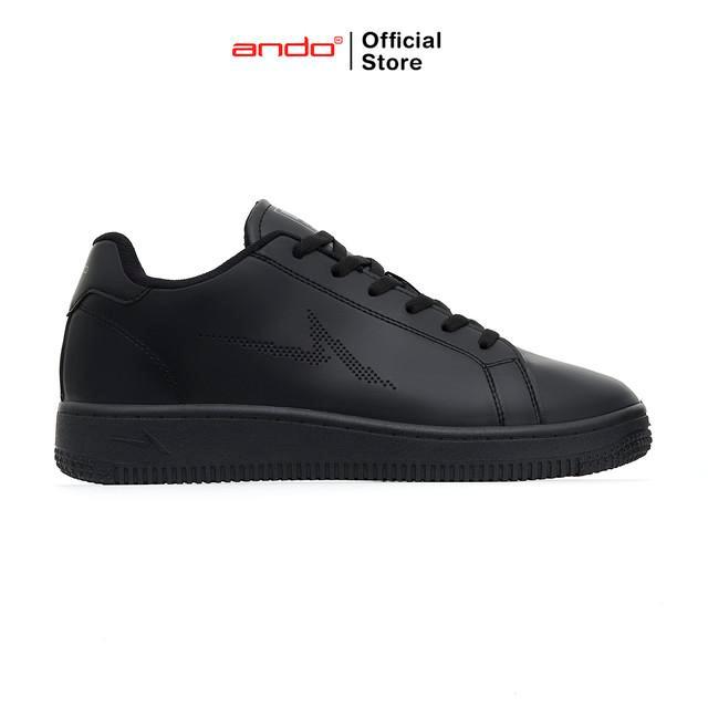 Ando Sepatu Sneakers Paulo Pria - Hitam/Hitam - Hitam/Hitam, 40