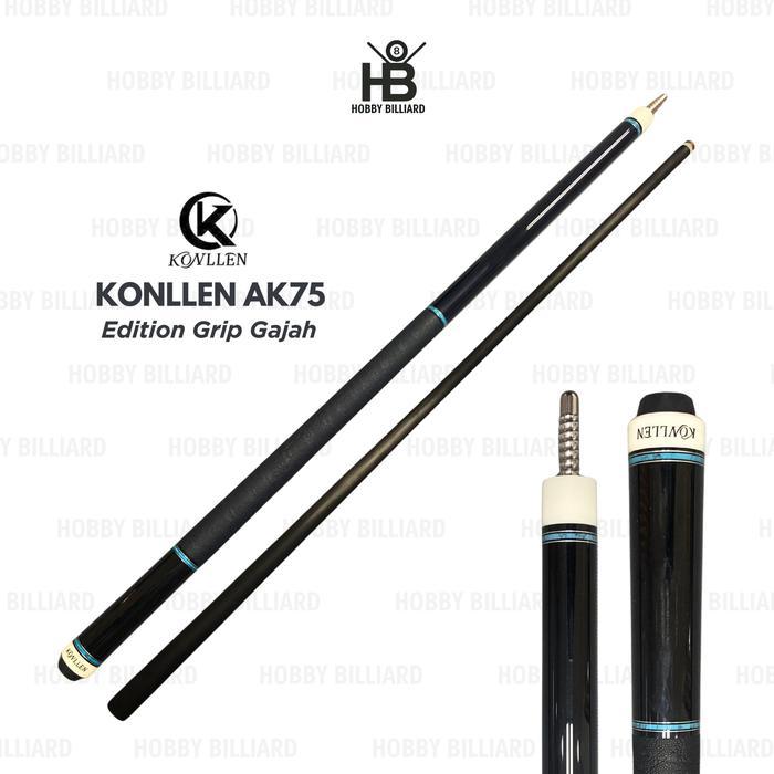Konllen Ak75 Grip Gajah Stick Billiard Carbon Fiber Shaft