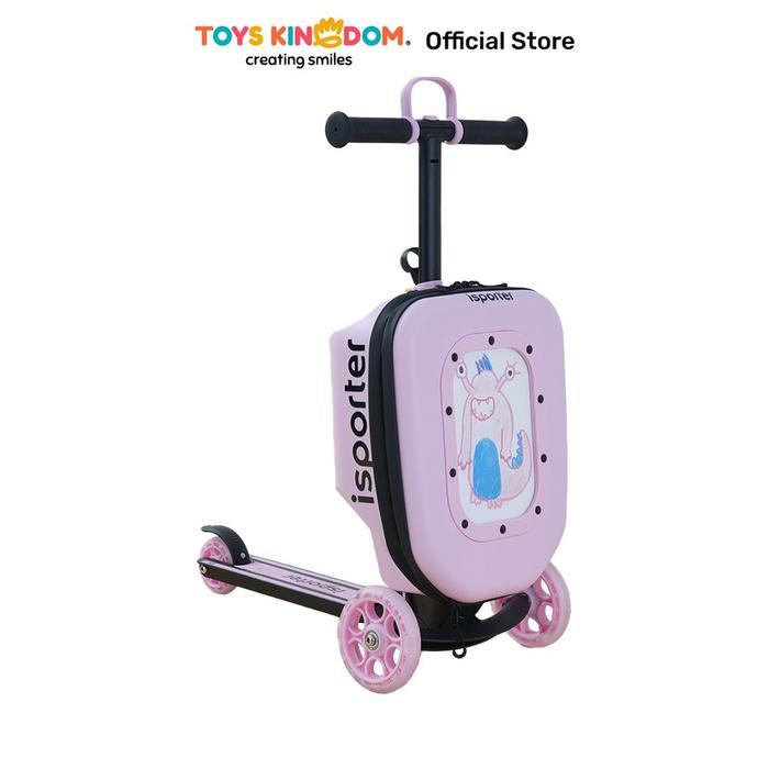 Toys Kingdom Paso Isporter Koper Skuter - Pink Travel Luggage Anak Ride On Scooter Koper Perjalanan