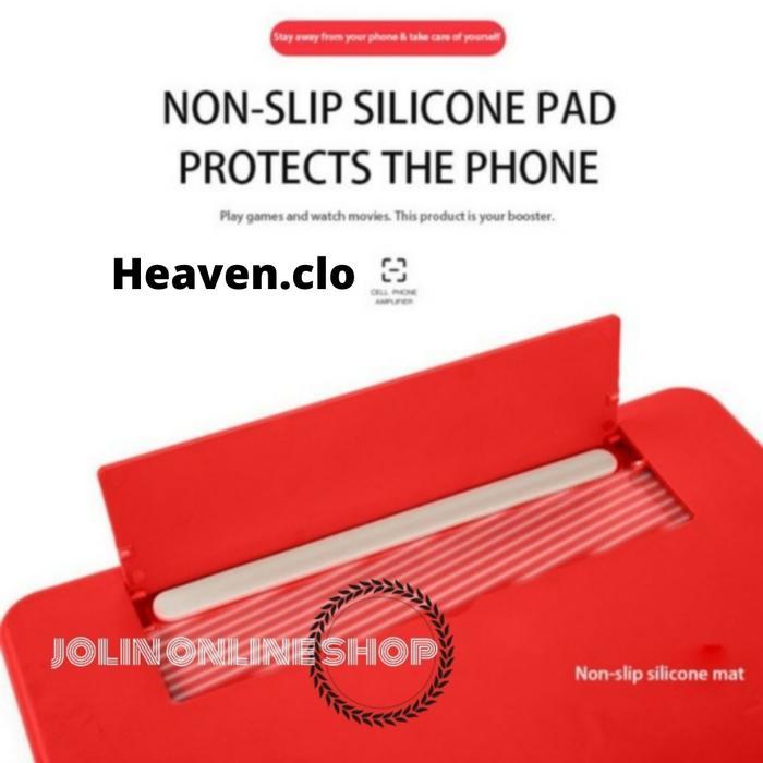Promo Kaca Pembesar Layar Handphone 3D Hd Ukuran 10" Stand Proyektor Hp