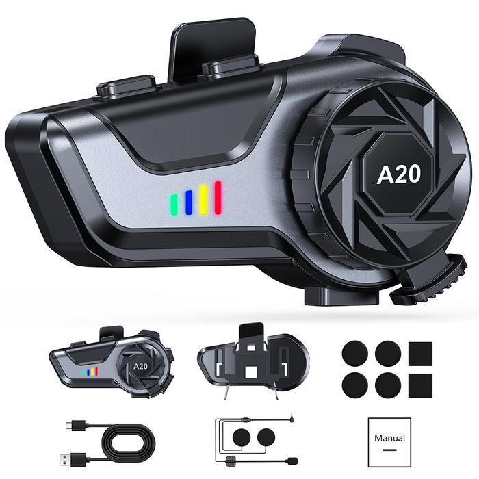 Premium Jzaq Headset Bluetooth Helm Motor Headset Bluetooth Helm Headset Helm Bluetooth 5.4, Tahan