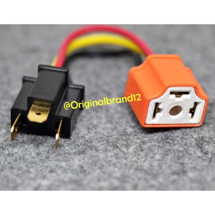 Soket Socket Adaptor Converter Lampu H4 Female ke H4 Male