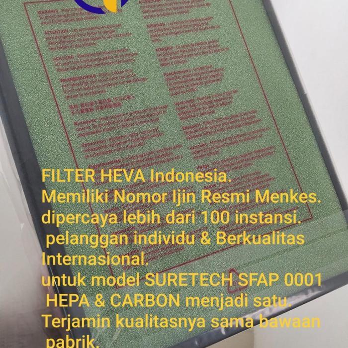 TERBARU ORI FILTER HEPA AIR PURIFIER SURETECH 0001 BERKUALITAS EKSPOR MURAH
