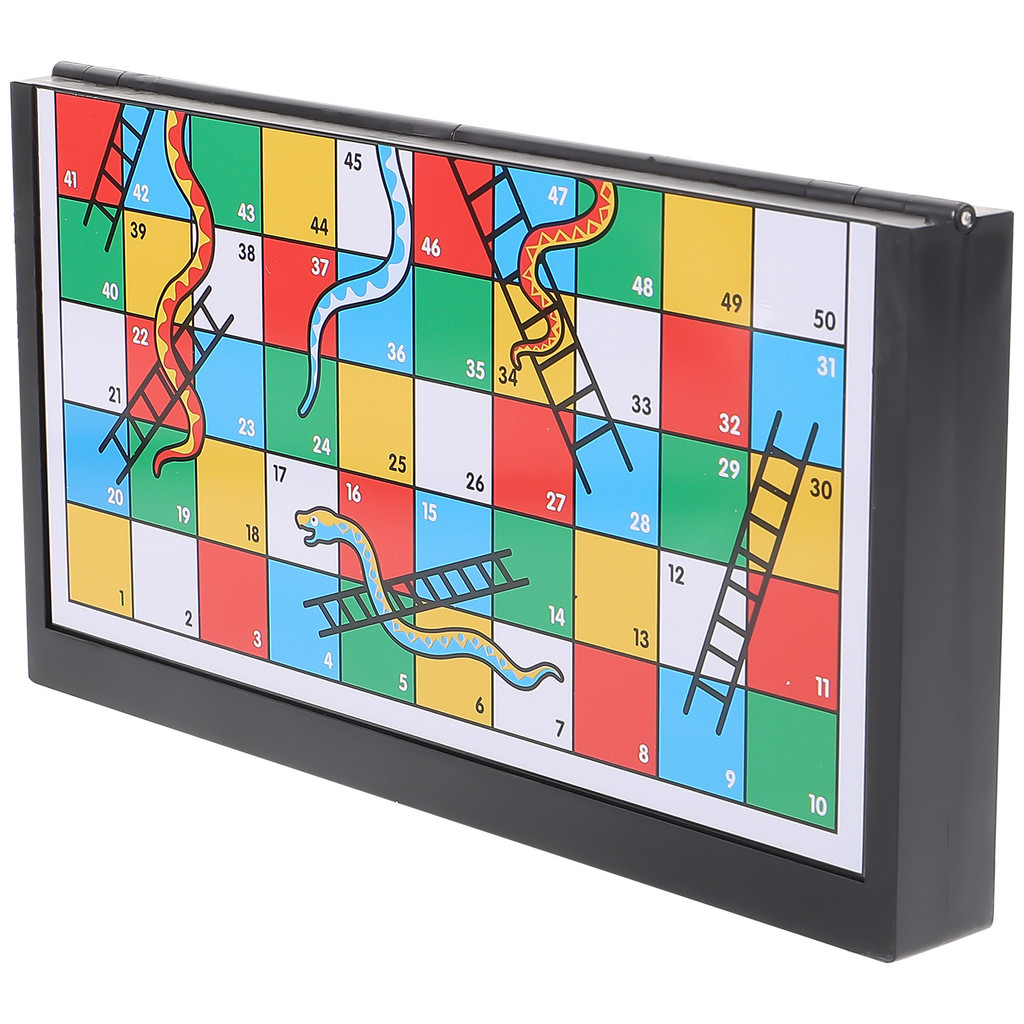 1 Set Snakes Ladders Board Magnetic Chessboard For Family Interactive Play Learning Game Tabletop