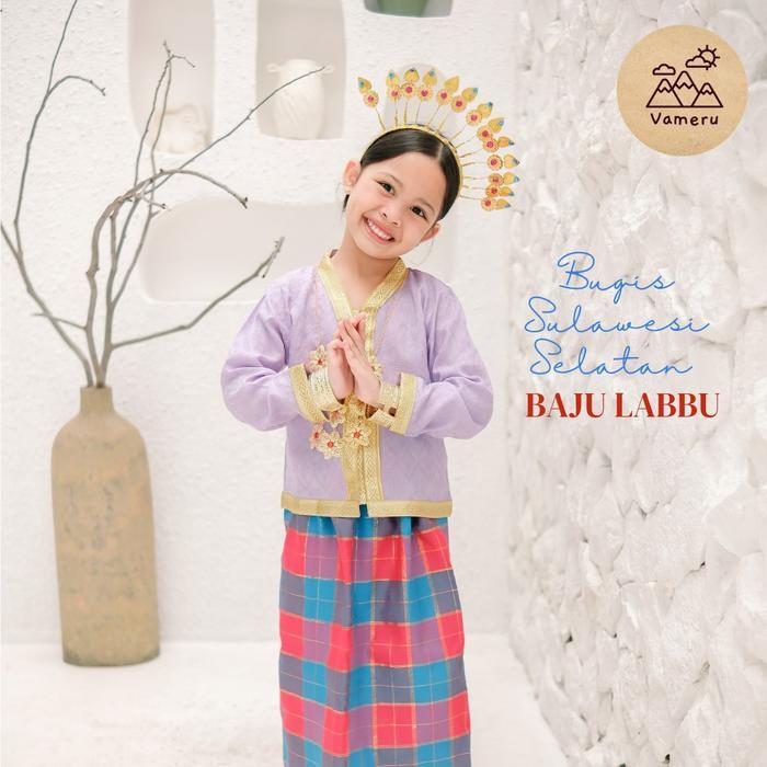 (SIAP KIRIM) BAJU ADAT ANAK BUGIS SULAWESI BAJU LABBU BAJU BODO