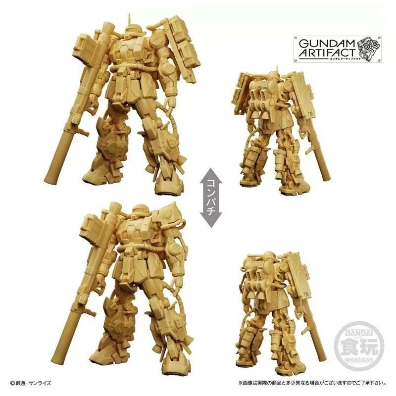 Bandai Genuine Gundam Shokugan Toys ARTIFACT Series Zaku Wing Silver Bullet ZZ Gundam Anime Figure