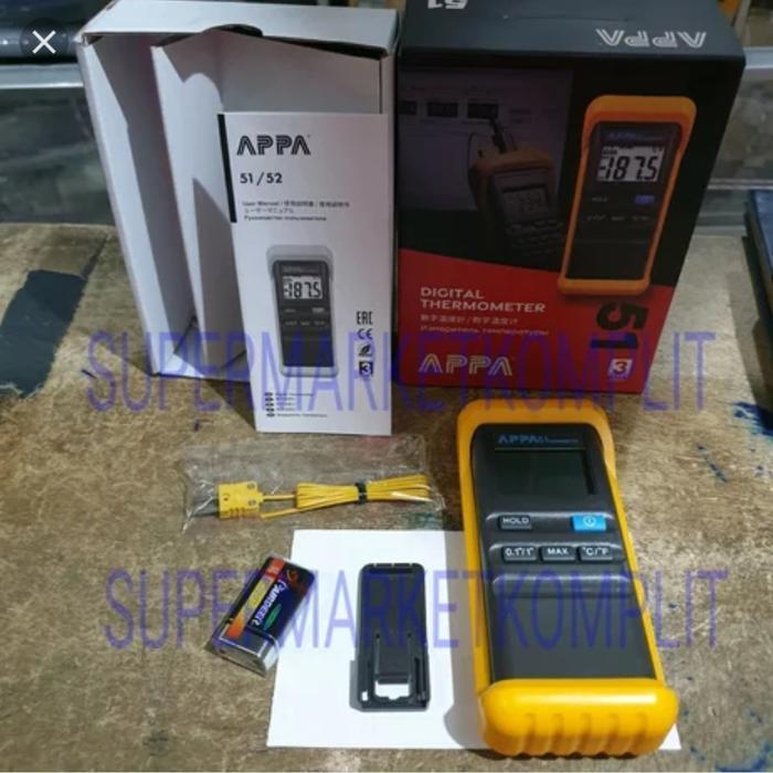 Appa 51 thermoucouple Appa51 digital contact thermometer asli taiwan