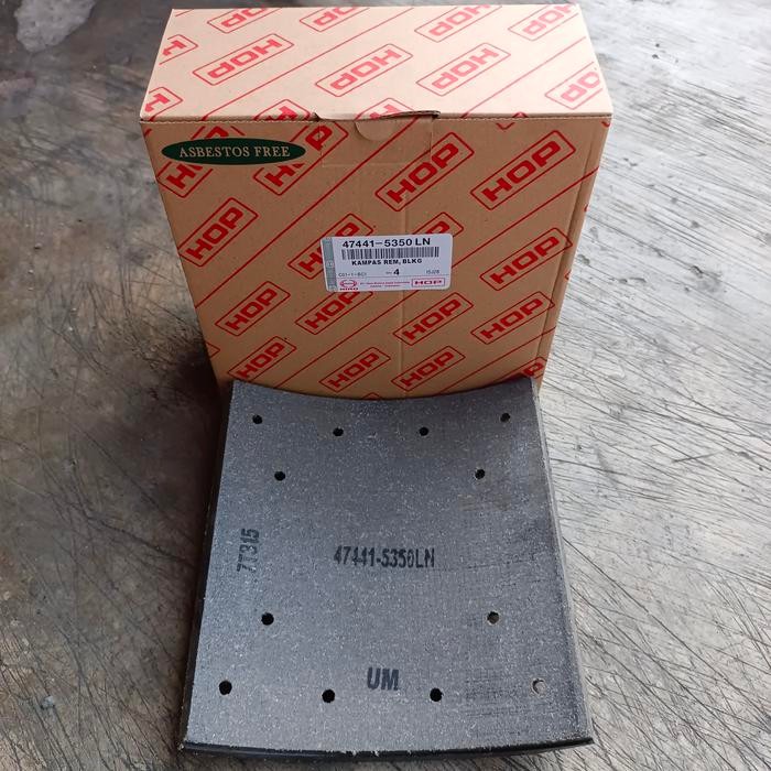 Brake Lining Kampas Rem Belakang Hino Fg235Ti/Rg/Rk/Rk8/R260 Asli