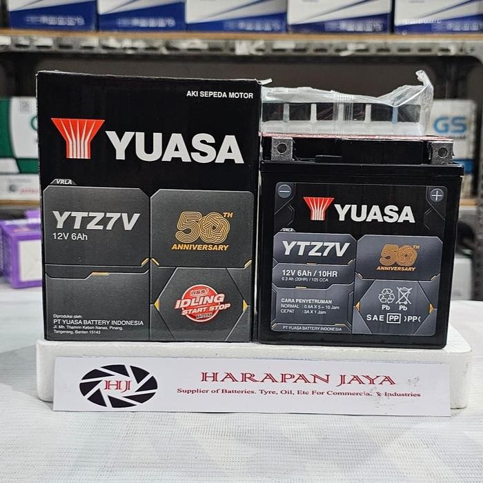 Aki Motor Yuasa Ytz7V (6Ah) Kering