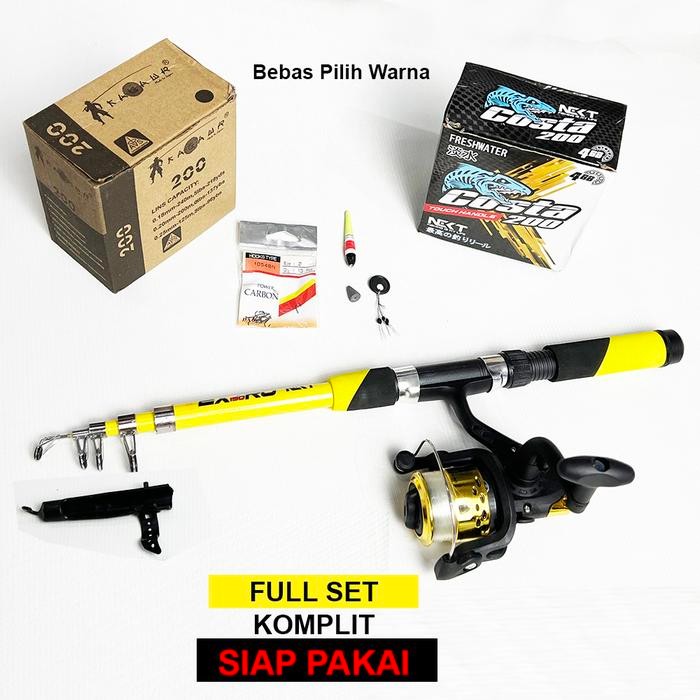Sougayilang Pro - 1 Set Pancing Ukuran 150 Joran Extro Reel Costa Kagawa Pilih Warna