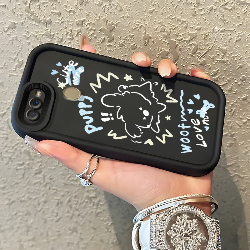 Casing Hp OPPO A7 OPPO A5s OPPO A12 OPPO A12S A11k Case Casing menggambar kucing pola HP Kasing Sili