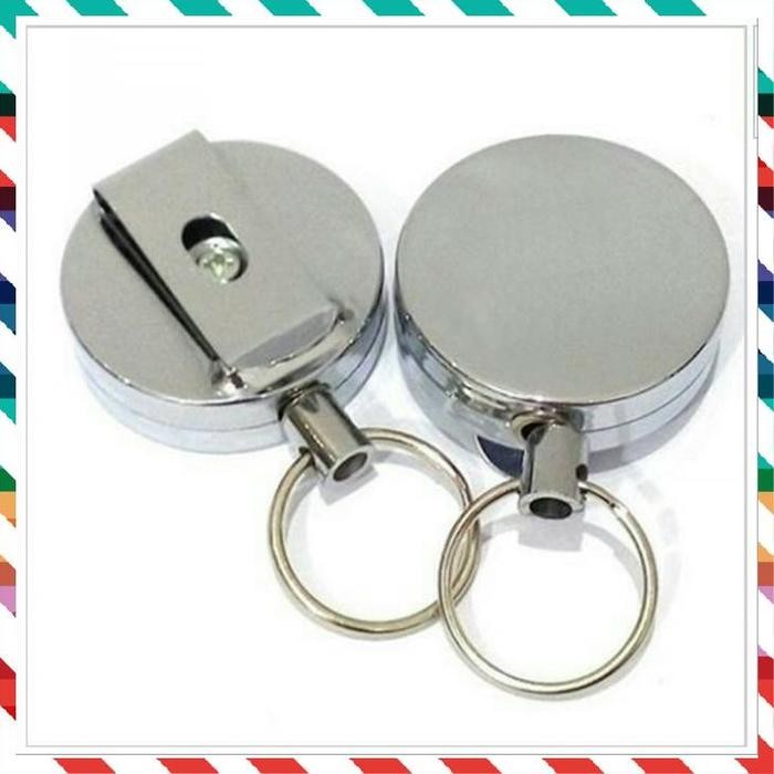 

YOYO ROLL TALI KAWAT BAJA ID CARD STAINLESS STEEL POLOS HIGH