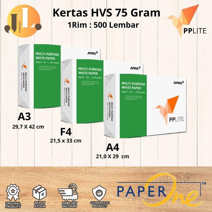 

NEW PRODUK PPLITE A4 F4 A3 KERTAS HVS 1 RIM (500 LEMBAR) - 75 GRAM WARUNG ARA67