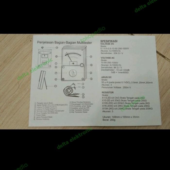 Bestbuy04 Multitester Analog / Avometer Analog / Multimeter Mt 360 Trn Joker
