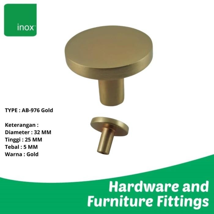 Tarikan Laci / Knob Laci / Knob Handle Lemari Pakaian AB-976 Gold