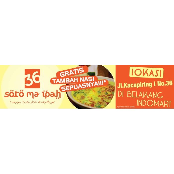 

CETAK SPANDUK OUTDOOR 1X4 M. UNTUK PLANG TOKO / RUKO / JALAN KECIL, DL