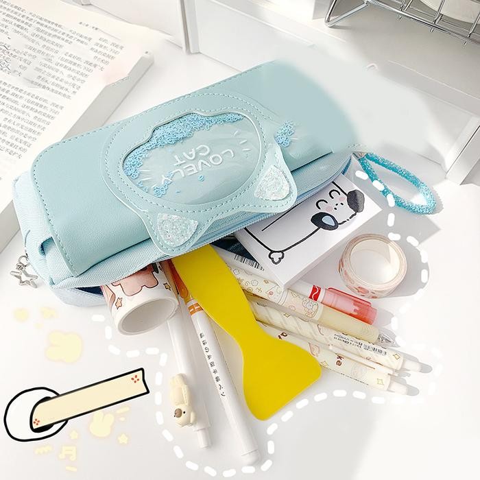 

KOREA STYLE PENCIL BOX ORGANIZER BAG KOTAK PENSIL BESAR LUCU