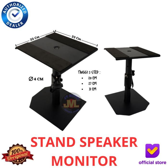 Desk Stand Speaker Monitor Flat Studio Stand Meja Pendek