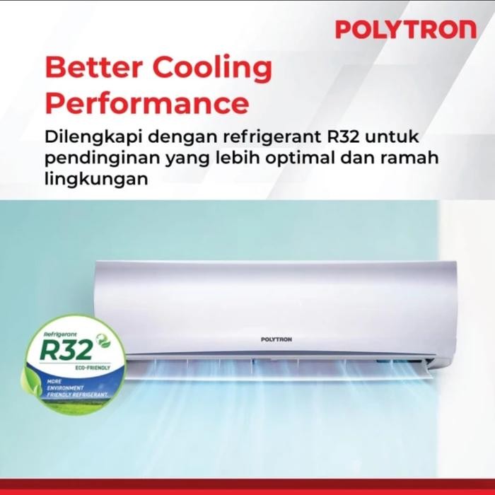 Polytron AC Deluxe 2 1/2 PK PAC 05VH Setengah PK Include Pemasangan Kabel 3 Meter Bracket Outdoor &