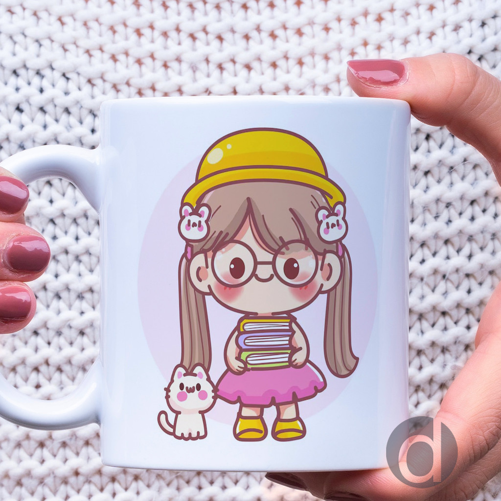 Mug Chibi Ilustrasi Hewan Berbulu