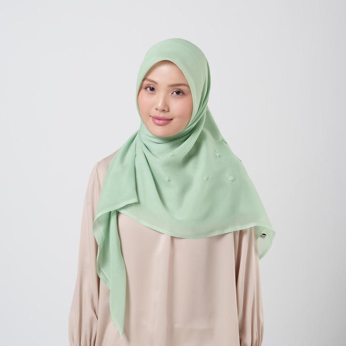 Pilihan- Napocut Hijab - Jasmine Sulam - Hijab Segiempat Paris Jepang Premium Motif Bunga