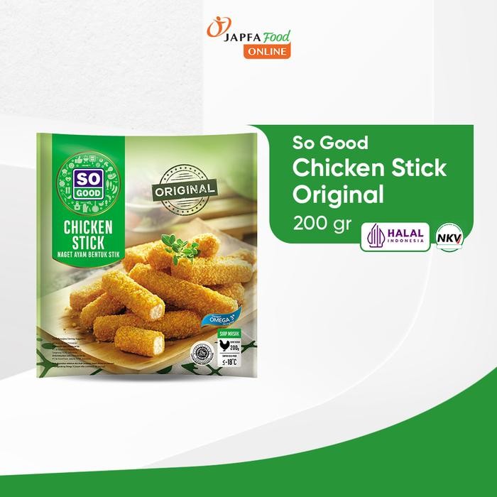 

Pilihan- So Good Chicken Stick Original / Naget Ayam Stik 200Gr