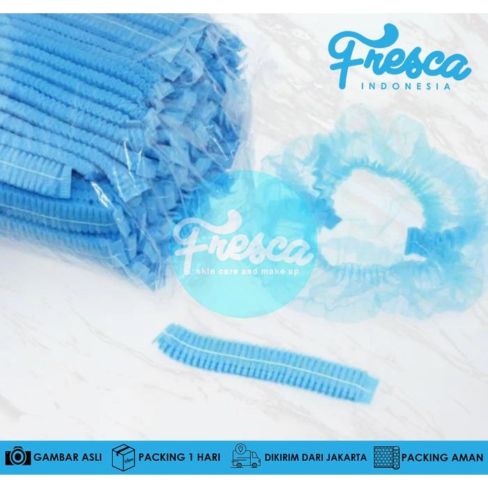 100Pcs Disposable Nurse Cap Hair Net Non Medis Shower Cap Penutup Pala