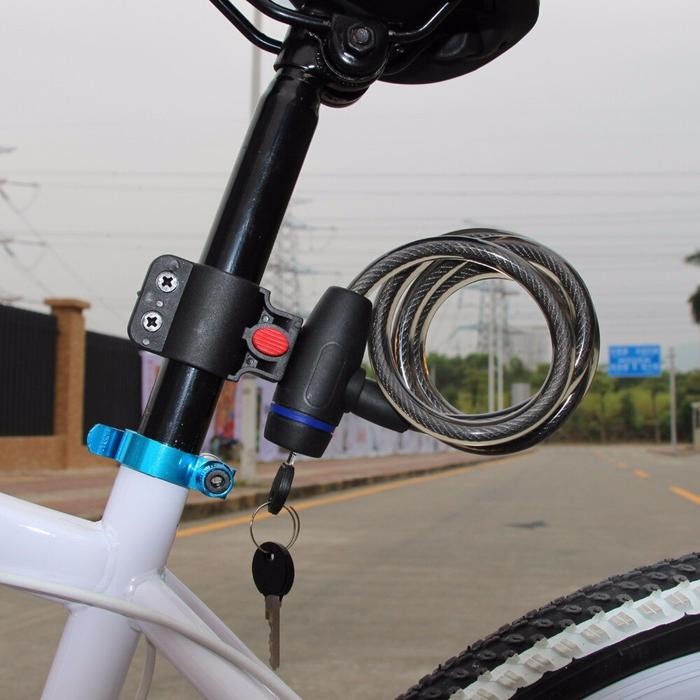 Pilihan- Kunci Gembok Ban Sepeda Anti Maling Aman Lock Sepeda Gunung Lipat